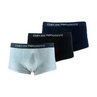 Emporio Armani 3 pack Boxershorts / Trunk navy blue grijs zwart - thumbnail