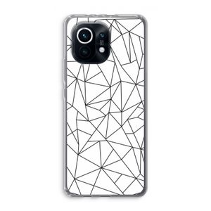 Geometrische lijnen zwart: Xiaomi Mi 11 Transparant Hoesje