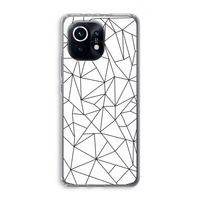 Geometrische lijnen zwart: Xiaomi Mi 11 Transparant Hoesje