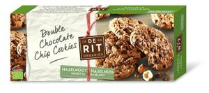 De Rit Double chococookies hazelnoot bio