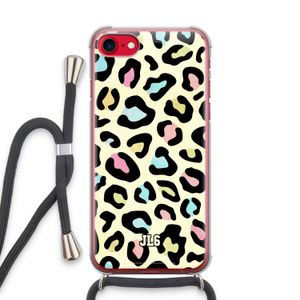 Leopard pattern: iPhone SE 2020 Transparant Hoesje met koord