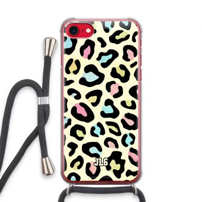 Leopard pattern: iPhone SE 2020 Transparant Hoesje met koord