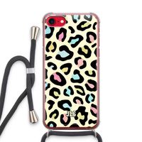Leopard pattern: iPhone SE 2020 Transparant Hoesje met koord