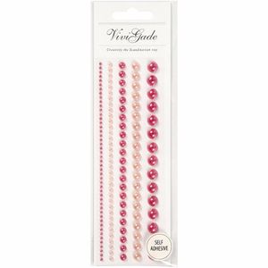 Hobby roze plak parels 140 stuks   -