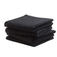 DDDDD vaatdoek basic black 30 x 30 cm set 4 | 2 stuks