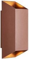 Enzo Nordlux wandlamp nico vierkant 2x gu10 roest ip54 - 4800917