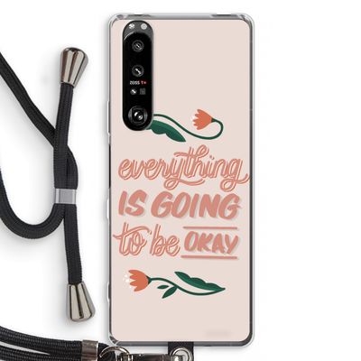 Optimistic flower girl: Sony Xperia 1 III Transparant Hoesje met koord