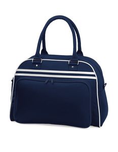 Atlantis BG75 Retro Bowling Bag - French-Navy/White - 44 x 31 x 25 cm