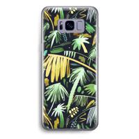Tropical Palms Dark: Samsung Galaxy S8 Plus Transparant Hoesje - thumbnail