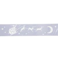 Kerst decoratie raamsjablonen - kerstman slee en maan - 12 x 60 cm -raamversiering