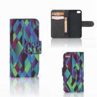 Apple iPhone 5C Bookcase Abstract Green Blue - thumbnail