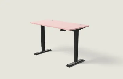Desktronic HomePro bureau Zwart / Zachtroze / 140x70 cm