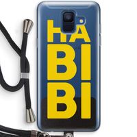 Habibi Blue: Samsung Galaxy A6 (2018) Transparant Hoesje met koord