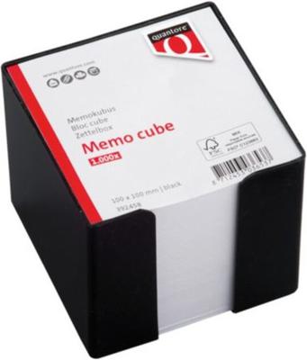 Zwarte Quantore memokubus met 900 vel