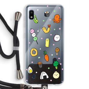 Happy bento friends: Samsung Galaxy A10 Transparant Hoesje met koord