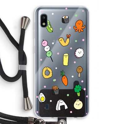 Happy bento friends: Samsung Galaxy A10 Transparant Hoesje met koord