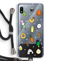 Happy bento friends: Samsung Galaxy A10 Transparant Hoesje met koord