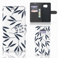 Samsung Galaxy S7 Edge Hoesje Leaves Blue - thumbnail