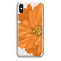 Orange Ellila flower: iPhone XS Max Transparant Hoesje