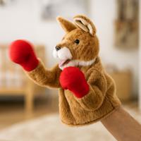 Handpop Boksende Kangoeroe - 19x12cm - Met Geluid