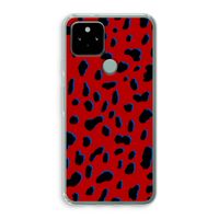 Red Leopard: Google Pixel 5 Transparant Hoesje