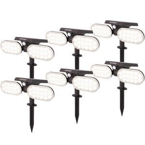 HOFTRONIC™ 6x Solar LED Prikspot Pato PIR met bewegingssensor 6000K daglicht wit