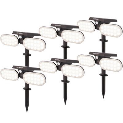 HOFTRONIC™ 6x Solar LED Prikspot Pato PIR met bewegingssensor 6000K daglicht wit