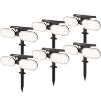 HOFTRONIC™ 6x Solar LED Prikspot Pato PIR met bewegingssensor 6000K daglicht wit