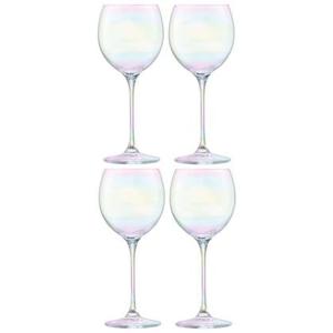 L.S.A. Polka Balloon Glas 525ml Mother of Pearl Set van 4 Stuks