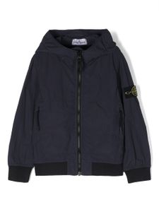 Stone Island Junior veste à effet froissé - Bleu