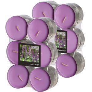 Geur theelichtjes/waxinelichtjes - Maxi - 24x - Lavender aroma - 8 branduren