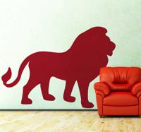 sticker silhouette leeuw - thumbnail