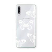 White butterfly: Samsung Galaxy A70 Transparant Hoesje