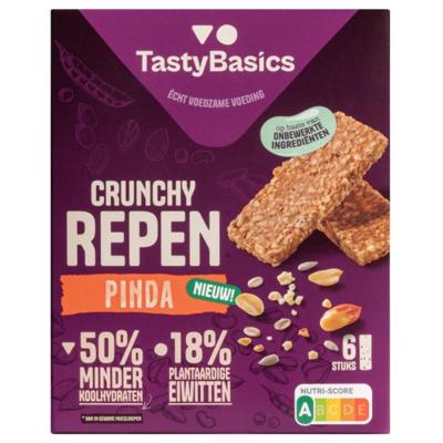 TastyBasics Crunchy Pinda Repen (6 stuks)
