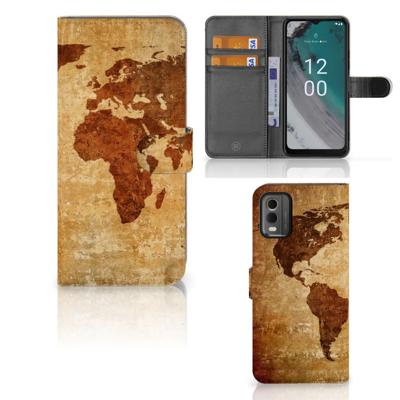 Nokia C32 | Flip Cover | Wereldkaart