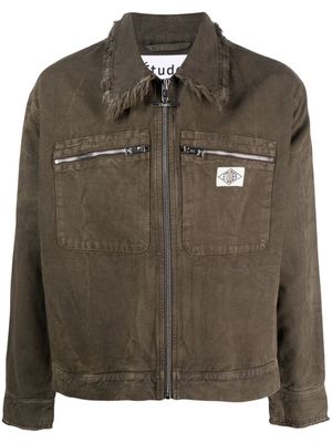 Études Studio veste zippée à bords francs - Marron