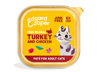Edgard & Cooper kalkoen en kip paté kat natvoer kuipjes 16 x 85gr