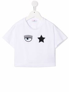 Chiara Ferragni Kids t-shirt à logo imprimé - Blanc