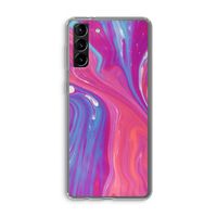Paarse stroom: Samsung Galaxy S21 Plus Transparant Hoesje