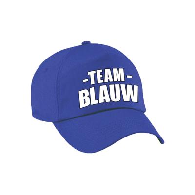 Team blauw petje - volwassenen - voor bedrijfsuitje / sportdag / training - baseballcap