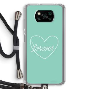 Forever heart pastel: Xiaomi Poco X3 Pro Transparant Hoesje met koord