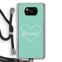 Forever heart pastel: Xiaomi Poco X3 Pro Transparant Hoesje met koord