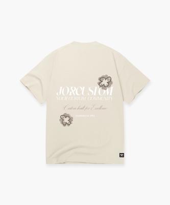 Jorcustom Flowers T-Shirt Heren Gebroken Wit - Maat XL - Kleur: Gebroken Wit | Soccerfanshop