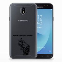 Samsung Galaxy J7 2017 | J7 Pro Silicone-hoesje Gun Don't Touch My Phone - thumbnail