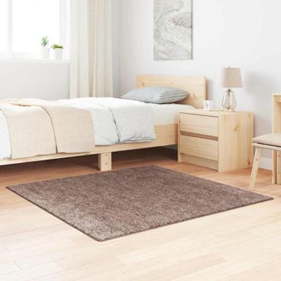 Antislip Shaggy Tapijt Bruin 120 x 120 cm PP