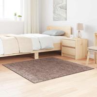 Antislip Shaggy Tapijt Bruin 120 x 120 cm PP