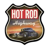 Hot Rod Highway Zwaar Metalen Bord - thumbnail