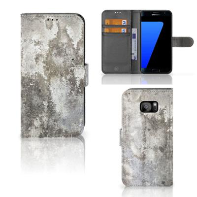 Samsung Galaxy S7 Edge | Bookcase | Beton Print