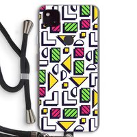 8-bit N°4: Pixel 4a 5G Transparant Hoesje met koord