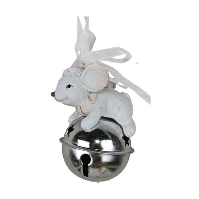 Kerstversiering DKD Home Decor Muis Hars (7 x 4,5 x 9 cm) (6 Stuks)